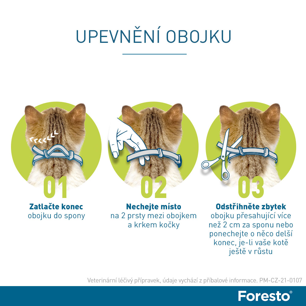 Foresto 1.25g+0.56g obojek kočky+psy do 8kg 38cm. Foto 10a