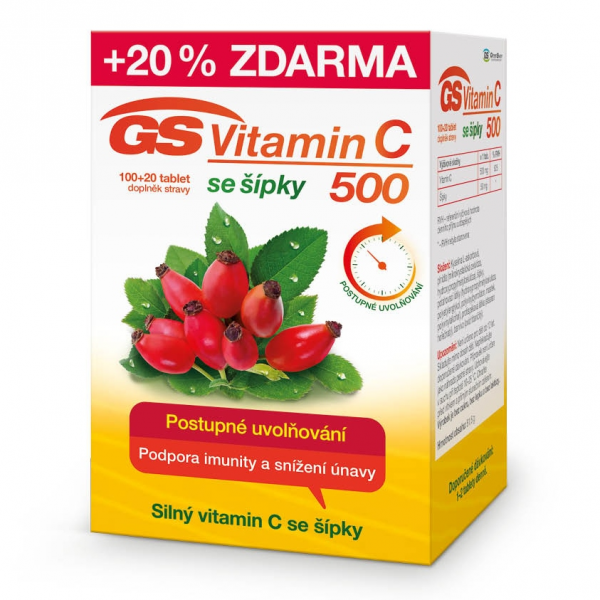GS Vitamin C500 se šípky tbl.100+20