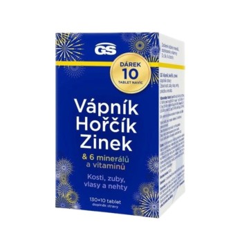 GS Vápník Hořčík Zinek tbl.130+10 dárek
