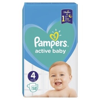 Pampers Active Baby VPP 4 Maxi 58ks