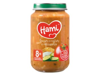 Hami Špagety s rajčaty a mozzarellou 200g 8M+
