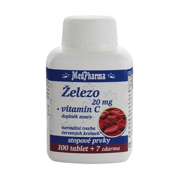 MedPharma Železo 20mg + Vitamin C 107tbl