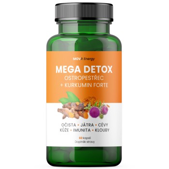 MOVit Mega Detox Ostropestřec + Kurkumin Forte 60cps