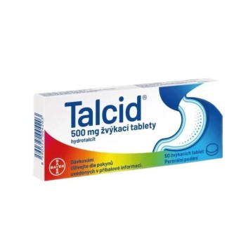 Talcid 500mg 50 žvýkacích tablet