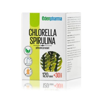 Edenpharma Chlorella Spirulina tbl.120+30 ZDARMA