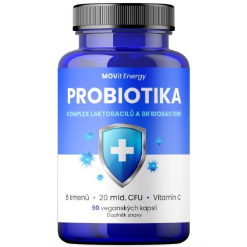 MOVit Probiotika – komplex laktobacilů a bifidobakterií, 90 vegetariánských cps.