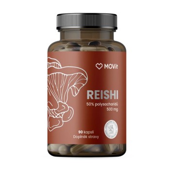 MOVit Reishi 50% polysacharidů 500mg 90 kapslí