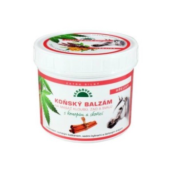 Herbavera Koňský balzám hřejivý konopí - skořice 500ml