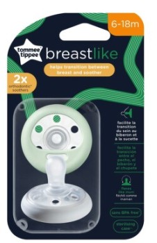 Tommee Tippee Breast-like dudlík 6-18m 2ks