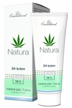 Cannaderm Natura 24 krém na mastnou pleť 75g