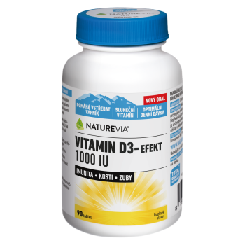 NatureVia Vitamin D3-Efekt 1000 IU tbl.90