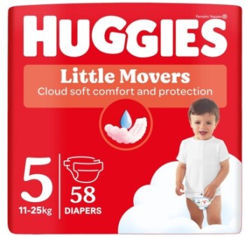 HUGGIES Little Movers 5 11-25kg 58ks