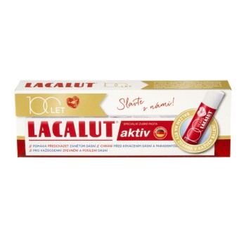 Lacalut Aktiv zubní pasta 75ml+balzám na rty 4.8g
