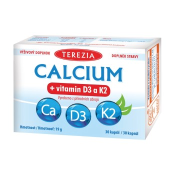 TEREZIA Calcium+vitamin D3 a K2 cps.30