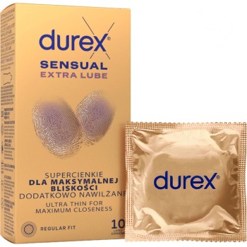 DUREX Sensual Extra Lube prezervativ 10ks