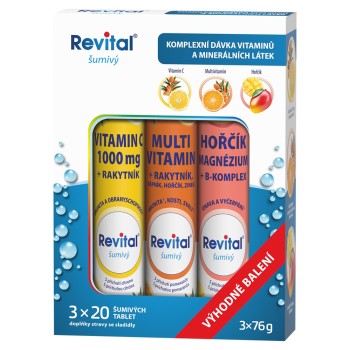Revital Vitamin C + Multivitamin + Hořčík eff.tbl.3x20