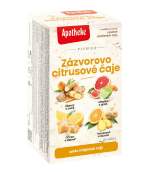 Apotheke Premier Zázvorovo citrusové čaje 20 sáčků