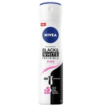 Nivea Antiperspirant sprej Black&White Invisible Clear 150ml