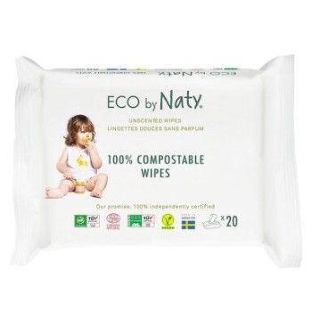 Eco by Naty vlhčené ubrousky bez vůně 20ks