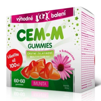 CEM-M gummies Imunita tbl.60+60 AKCE 100 Kč sleva