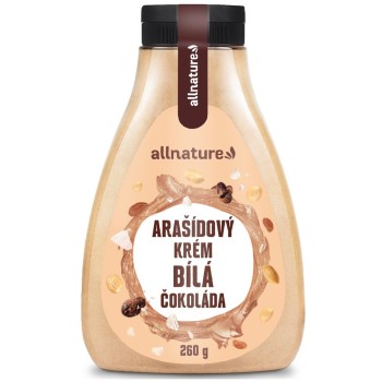 Allnature Arašídový krém s bílou čokoládou 260g