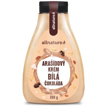 Allnature Arašídový krém s bílou čokoládou 260g