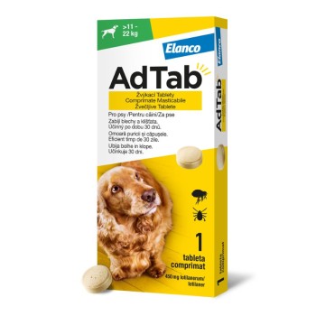 AdTab 450mg žvýkací tablety pro psy >11-22kg 1ks