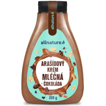 Allnature Arašídový krém s mléčnou čokoládou 260g