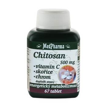 MedPharma Chitosan 500mg + Vitamin C + Skořice + Chrom 67tbl