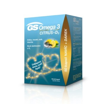 GS Omega 3 Cit.+D3 cps.100+50 dárek 2020