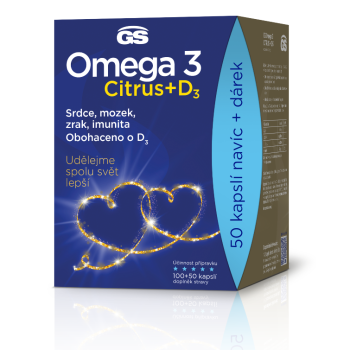 GS Omega 3 Citrus + D 100+50 kapslí - dárkové balení 2022