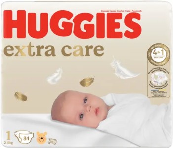 HUGGIES extra care 1 2-5kg 84ks