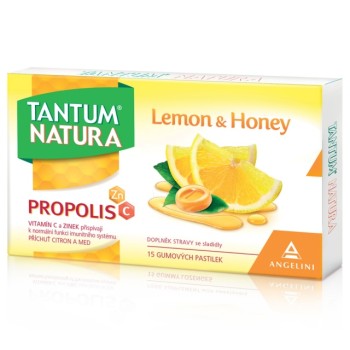 Tantum Natura Lemon&Honey 15 gumových pastilek