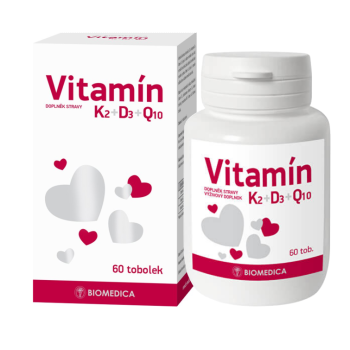 Vitamín K2+D3+Q10 tob.60 Biomedica
