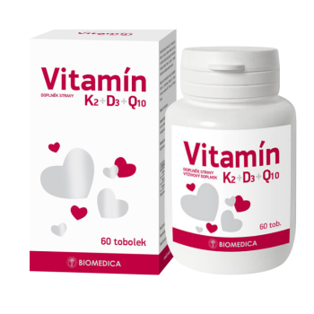 Vitamín K2+D3+Q10 Biomedica tob.60