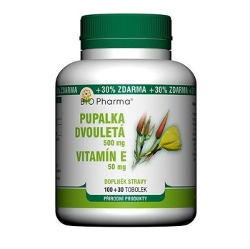 Pupalka 500mg Vitamin E 50mg tob.100+30 Bio-Pharma
