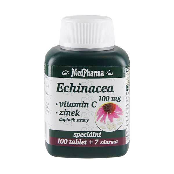 MedPharma Echinacea 100mg + vitamin C + Zinek 107tob