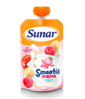 Sunar Kapsička Smootík malina jog.oves 12m+ 120g