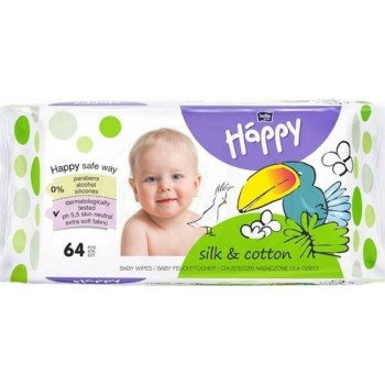 Happy vlhčené ubrous.oves.protein a panthenol 64ks