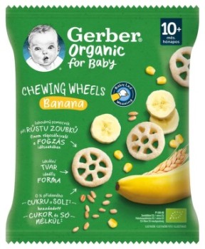 Gerber Křupavá kolečka s banánem 28g 10M+