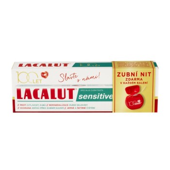 Lacalut Sensitive zubní pasta 75ml+dentální niť