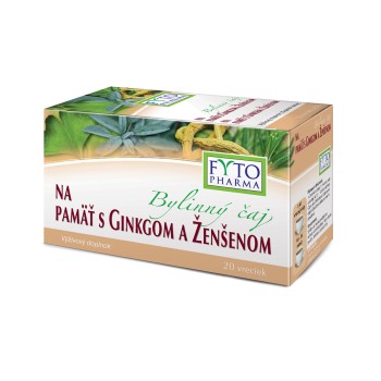 Fytopharma Bylinný čaj na paměť s ginkgem a ženšenem 20 x 1,25g