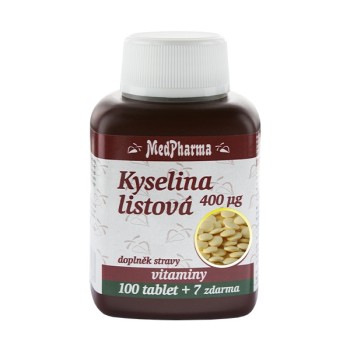 MedPharma Kyselina listová 400mcg 107tbl