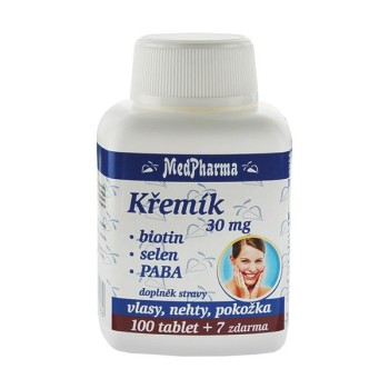 MedPharma Křemík 30mg + Biotin + PABA 107tbl