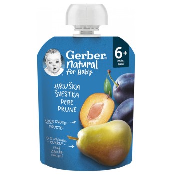 Gerber Natural kapsička Hruška + Švestka 90g