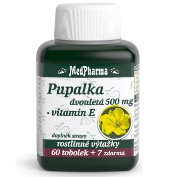 MedPharma Pupalka dvouletá 500mg + Vitamin E 67tob