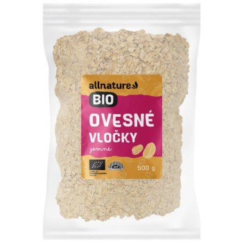 Allnature Ovesné vločky jemné BIO 500g