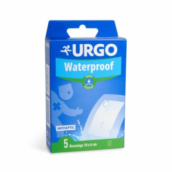 URGO WATERPROOF Voděodolná náplast 10x6cm 5ks NOVÁ