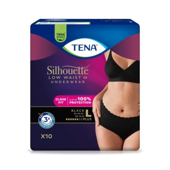 TENA Silhouette Plus Black L inkontinenční kalhotky 10ks