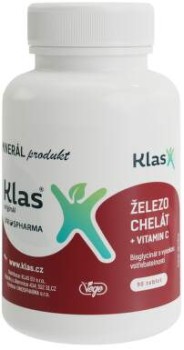 Klas Železo chelát+vitamín C tbl.90